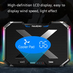NUOXI Q8 노트북 라디에이터 LCD 화면 버튼 제어 RBG 발광 컴퓨터 냉각 베이스