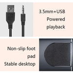 YEEZE A1 멀티미디어 USB2.0 데스크탑 스피커 미니 컴퓨터 노트북 스피커, 화이트 블루, 화이트 그린, 화이트 퍼플, 화이트 오렌지, 블랙 블루, 블랙 그린, 블랙 퍼플, 블랙 오렌지, 전기도금 블랙 골드, 전기도금 화이트, 전기도금 블랙