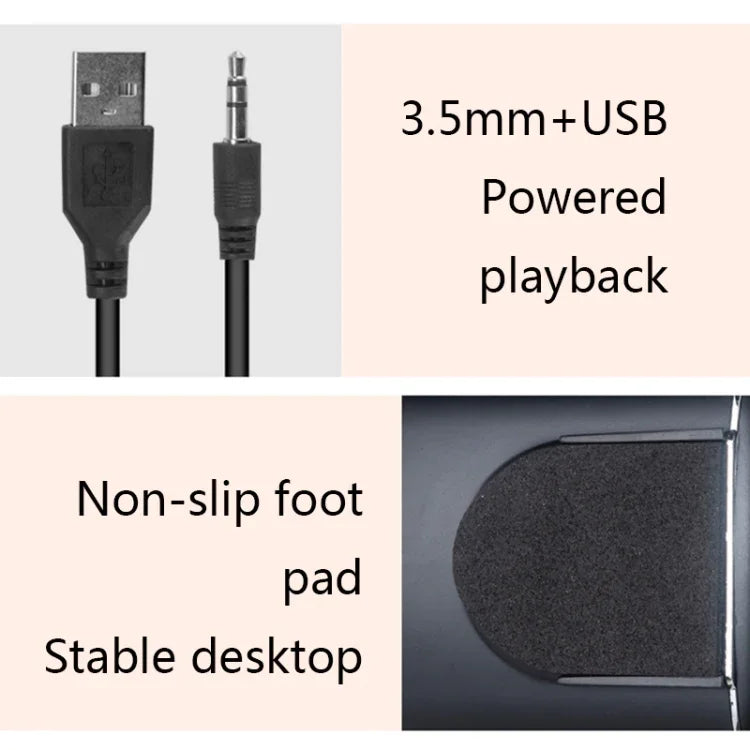 YEEZE A1 멀티미디어 USB2.0 데스크탑 스피커 미니 컴퓨터 노트북 스피커, 화이트 블루, 화이트 그린, 화이트 퍼플, 화이트 오렌지, 블랙 블루, 블랙 그린, 블랙 퍼플, 블랙 오렌지, 전기도금 블랙 골드, 전기도금 화이트, 전기도금 블랙