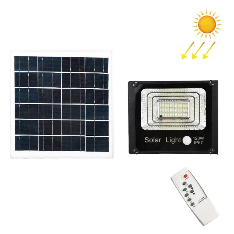 야외 태양광 투광등 리모컨 센서 방수 벽등, 50W, 80W, 120W, 150W