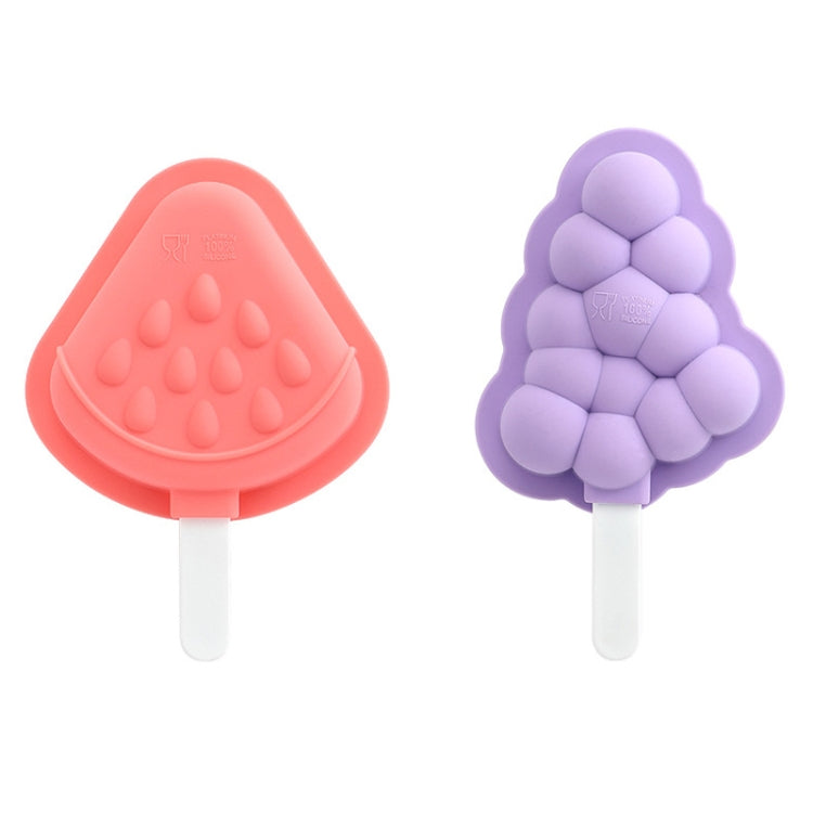 뚜껑이 있는 가정용 실리콘 아이스바 몰드, 딸기 + 포도, 플라잉 소서 + 로켓