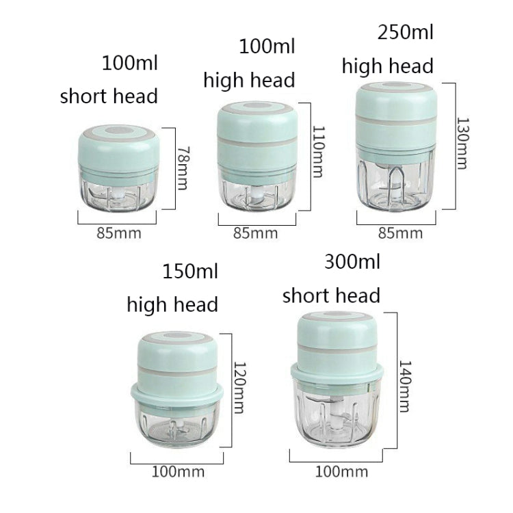 ZM-14 가정용 미니 무선 전기 마늘 다지기, 흰색 100ml, 녹색 100ml, 분홍 100ml, 하이컵 흰색 250ml, 하이컵 녹색 250ml, 하이컵 분홍 250ml, 흰색 유리 300ml, 녹색 유리 300ml, 분홍 유리 300ml, 흰색 하이컵 250ml + 소컵 100ml