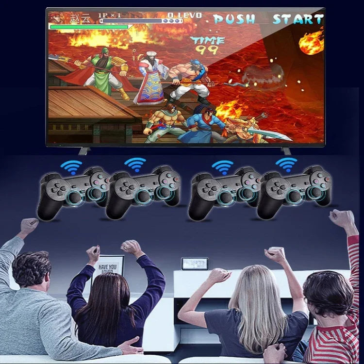 M8 무선 HDMI 아케이드 게임 홈 TV 미니 게임기 2 x 게임패드 포함, M8 32G (무선), M8 64G (무선)