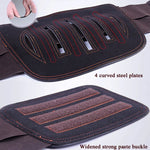 강판 지지 및 고정 가죽 보호 허리 벨트 요추 보조기, 사이즈:, S (64-70 cm), M (74-84 cm), L (86-94 cm), XL (98-106 cm), XXL (106-120 cm)