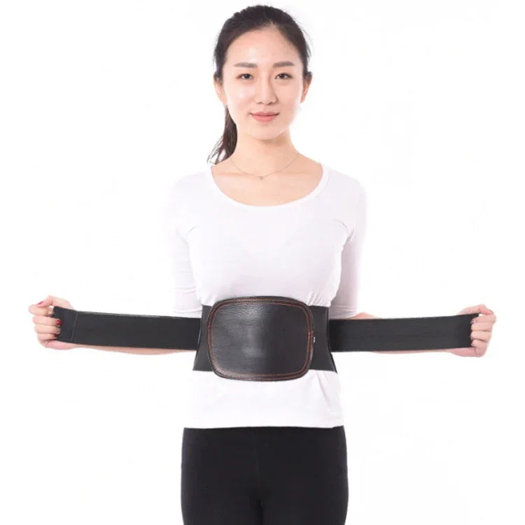 강판 지지 및 고정 가죽 보호 허리 벨트 요추 보조기, 사이즈:, S (64-70 cm), M (74-84 cm), L (86-94 cm), XL (98-106 cm), XXL (106-120 cm)