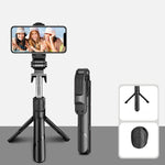 블루투스 없는 블랙 XT02 360도 회전 다기능 자동 수축 휴대폰 셀카봉 라이브 TV 드라마 촬영 삼각대, 블루투스 블랙, 블루투스 화이트, 2개 블루투스 없는 블랙, 2개 블루투스 없는 화이트