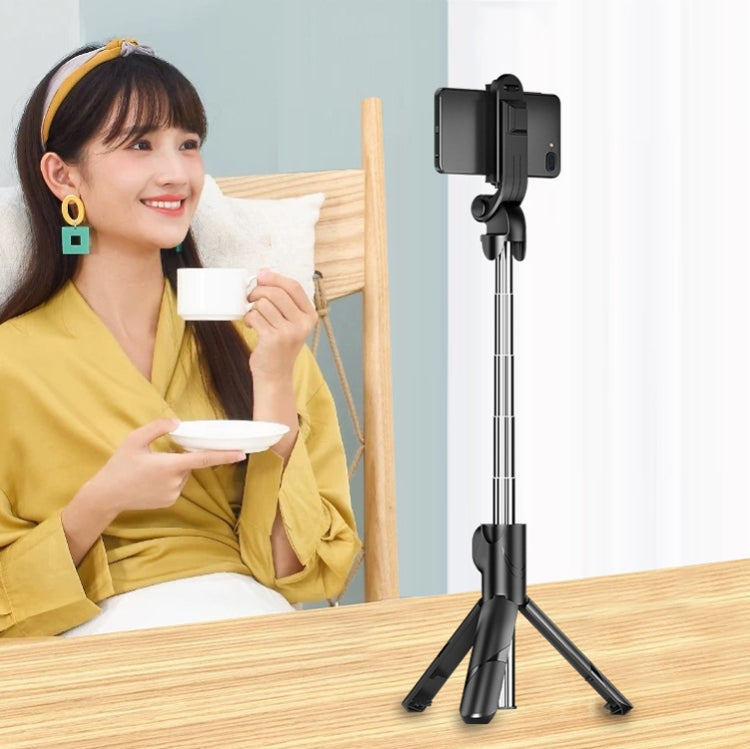 블루투스 없는 블랙 XT02 360도 회전 다기능 자동 수축 휴대폰 셀카봉 라이브 TV 드라마 촬영 삼각대, 블루투스 블랙, 블루투스 화이트, 2개 블루투스 없는 블랙, 2개 블루투스 없는 화이트