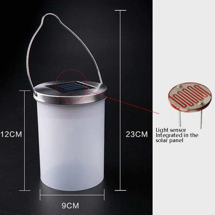 야외 방수 태양광 조명 버킷 모양 LED 마당 정원 걸이등 야간등, 다채로운 빛, 흰색 빛, 따뜻한 빛