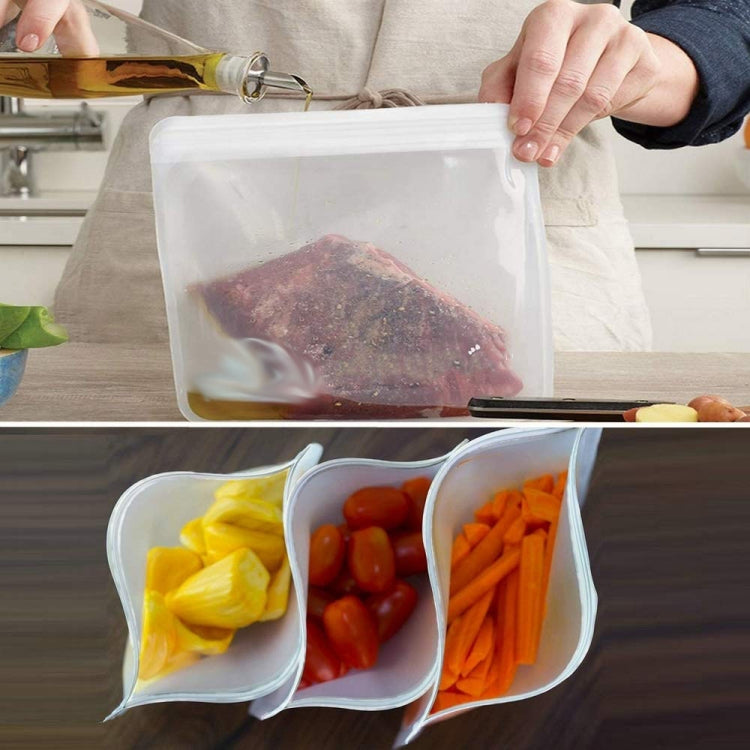 반투명 서리 낀 PEVA 식품 보존 가방 냉장고 식품 보관 가방 자체 밀봉 식품 가방, 5개 세트 (NO.1x5), 5개 세트 (NO.2x5), 6개 세트 (NO.1x4+NO.2x2), 10개 세트 (NO.1x6+NO.2x4), 12개 세트 (NO.1x7+NO.2x5)
