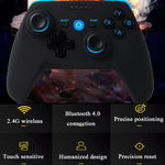 CX-X1 2.4GHz + 블루투스 4.0 무선 게임 컨트롤러 핸들 안드로이드 / iOS / PC / PS3용, 싱글 핸들 (블루), 핸들 + 브래킷 (블루), 핸들 + 브래킷 + 리시버 (블루)