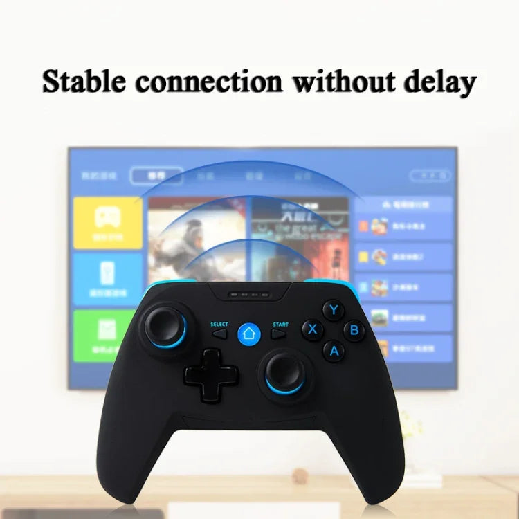 CX-X1 2.4GHz + 블루투스 4.0 무선 게임 컨트롤러 핸들 안드로이드 / iOS / PC / PS3용, 싱글 핸들 (블루), 핸들 + 브래킷 (블루), 핸들 + 브래킷 + 리시버 (블루)
