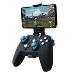 CX-X1 2.4GHz + 블루투스 4.0 무선 게임 컨트롤러 핸들 안드로이드 / iOS / PC / PS3용, 싱글 핸들 (블루), 핸들 + 브래킷 (블루), 핸들 + 브래킷 + 리시버 (블루)