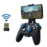 CX-X1 2.4GHz + 블루투스 4.0 무선 게임 컨트롤러 핸들 안드로이드 / iOS / PC / PS3용, 싱글 핸들 (블루), 핸들 + 브래킷 (블루), 핸들 + 브래킷 + 리시버 (블루)