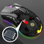 K-Snake BM600 1600 DPI 7키 홀로우 경량 무선 충전 RGB 컬러풀 게이밍 마우스, 무선 BM600 블랙, 무선 BM600 화이트, 무선 BM600 핑크, 무선 BM600 시안