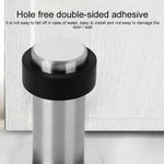 Rubber Anti-Collision Door Gear Punching Stainless Steel Round Door Resistant Home Floor-Shaped Cylindrical Door Touch, 46mm Punch, 60mm Punch, 80mm Punch, 46mm Punch-free, 60mm Punch-free, 80mm Punch-free, Brushed Steel 46mm With Plastic Head+Punch-fr...