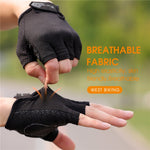WEST BIKING YP0211218 사이클링 통기성 짧은 장갑 미끄럼 방지 하프 핑거 장갑, M, L, XL, 2XL