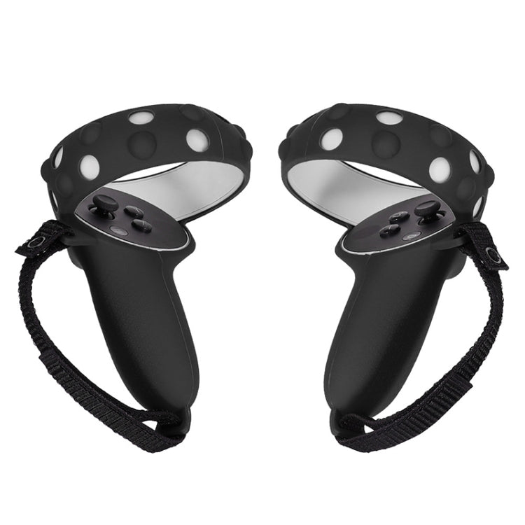 Oculus Quest 2용 GS092 핸들 컨트롤러 실리콘 보호 커버 2세트, 낙하 방지 및 분실 방지 올인클루시브 커버, GS092 블루, GS092 블랙