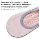 뒤가 트인 미끄럼 방지 요가 댄스 양말 체육관 실내 바닥 스포츠 양말, 35-42