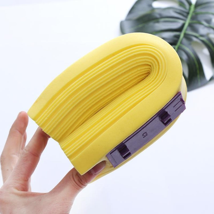 2개입 28cm 반접이식 좁은 입구 범용 대걸레 스펀지 테이프 헤드 교체 부품, 노랑, 회색