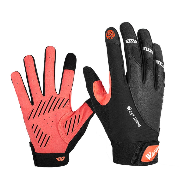 WEST BIKING YP0211209 자전거 장갑 충격 흡수 미끄럼 방지 터치 스크린 장갑, M, L, XL