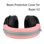 2개입 Razer V2용 헤드셋 스폰지 케이스, 헤드 빔 보호 커버(블랙), 헤드 빔 보호 커버(화이트), 헤드 빔 보호 커버(그린), 헤드 빔 보호 커버(핑크), 라운드(블랙), 라운드(블랙 그린 메시), 타원형(블랙)