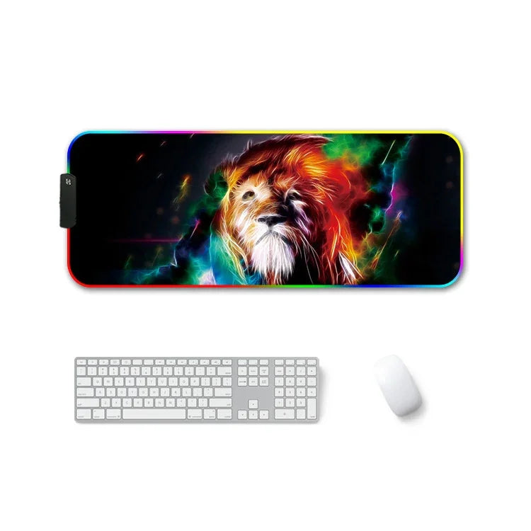 F-01 고무 열전사 RGB 발광 논슬립 마우스 패드, 350x900x3mm, 350x900x4mm, 400x900x3mm, 400x900x4mm