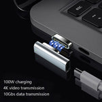20핀 엘보 자석 USB-C / Type-C 어댑터 충전 및 4K 비디오 전송 지원, 실버, 그레이, 블랙