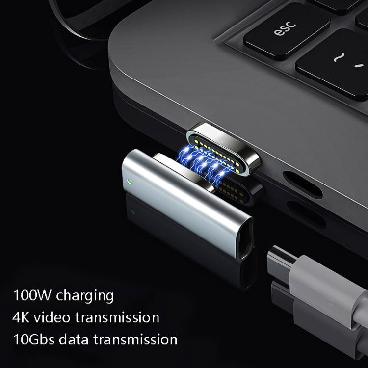 20핀 엘보 자석 USB-C / Type-C 어댑터 충전 및 4K 비디오 전송 지원, 실버, 그레이, 블랙
