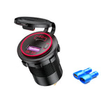 Car Motorcycle Ship Modified USB Charger Waterproof PD + QC3.0 Fast Charge, Blue Light With Terminal, Red Light With Terminal, Green Light With Terminal, Blue Light With 60cm Line, Red Light With 60cm Line, Green Light With 60cm Line