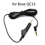 Bose QC15 / QC2용 3.5mm to 3.5mm 교체용 오디오 케이블 3개, 길이 1.8m