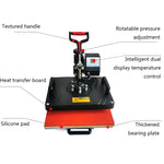 WL2938T 1200W 5 in 1 열전달 기계 티셔츠 인쇄용 열전달 기계, EU 플러그, 1200W
