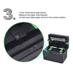 XP-108B 4인치 108mm 라벨 프린터 열 바코드 프린터 배송 라벨 프린터 UPS DHL USPS DPD POCHTA USB 바코드 제작기, EU 플러그, USB, USB + 블루투스 버전