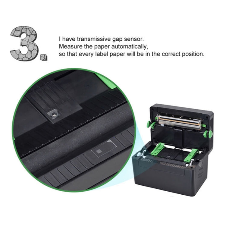 XP-108B 4인치 108mm 라벨 프린터 열 바코드 프린터 배송 라벨 프린터 UPS DHL USPS DPD POCHTA USB 바코드 제작기, EU 플러그, USB, USB + 블루투스 버전