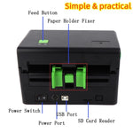 XP-108B 4인치 108mm 라벨 프린터 열 바코드 프린터 배송 라벨 프린터 UPS DHL USPS DPD POCHTA USB 바코드 제작기, EU 플러그, USB, USB + 블루투스 버전