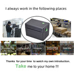 XP-108B 4인치 108mm 라벨 프린터 열 바코드 프린터 배송 라벨 프린터 UPS DHL USPS DPD POCHTA USB 바코드 제작기, EU 플러그, USB, USB + 블루투스 버전