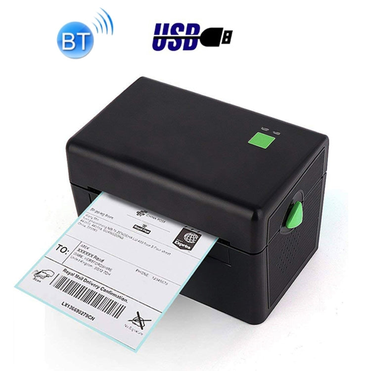 XP-108B 4인치 108mm 라벨 프린터 열 바코드 프린터 배송 라벨 프린터 UPS DHL USPS DPD POCHTA USB 바코드 제작기, EU 플러그, USB, USB + 블루투스 버전