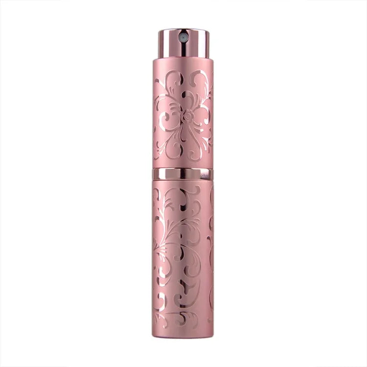 2개 세트 엠보싱 회전 향수 병 금속 분사 병 살균 알코올 스프레이 병, 10ml