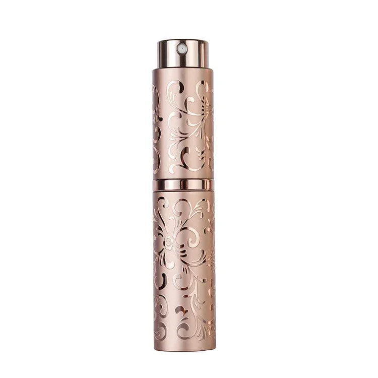 2개 세트 엠보싱 회전 향수 병 금속 분사 병 살균 알코올 스프레이 병, 10ml