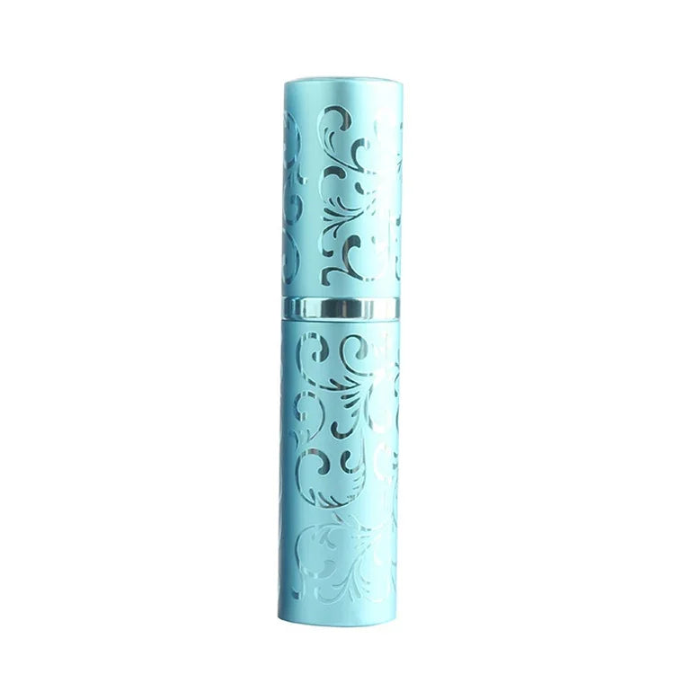 2개 세트 엠보싱 회전 향수 병 금속 분사 병 살균 알코올 스프레이 병, 10ml