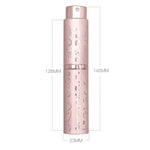 2개 세트 엠보싱 회전 향수 병 금속 분사 병 살균 알코올 스프레이 병, 10ml