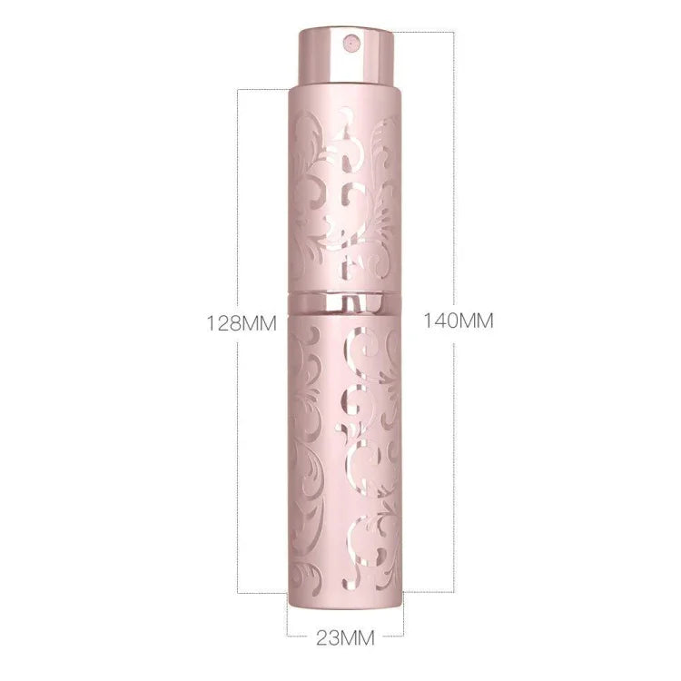 2개 세트 엠보싱 회전 향수 병 금속 분사 병 살균 알코올 스프레이 병, 10ml