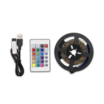LED 조명 스트립 16색 리모컨 RGB 조명 벨트 USB 심포니 네온 장식용 부드러운 조명 바, 3m, 4m