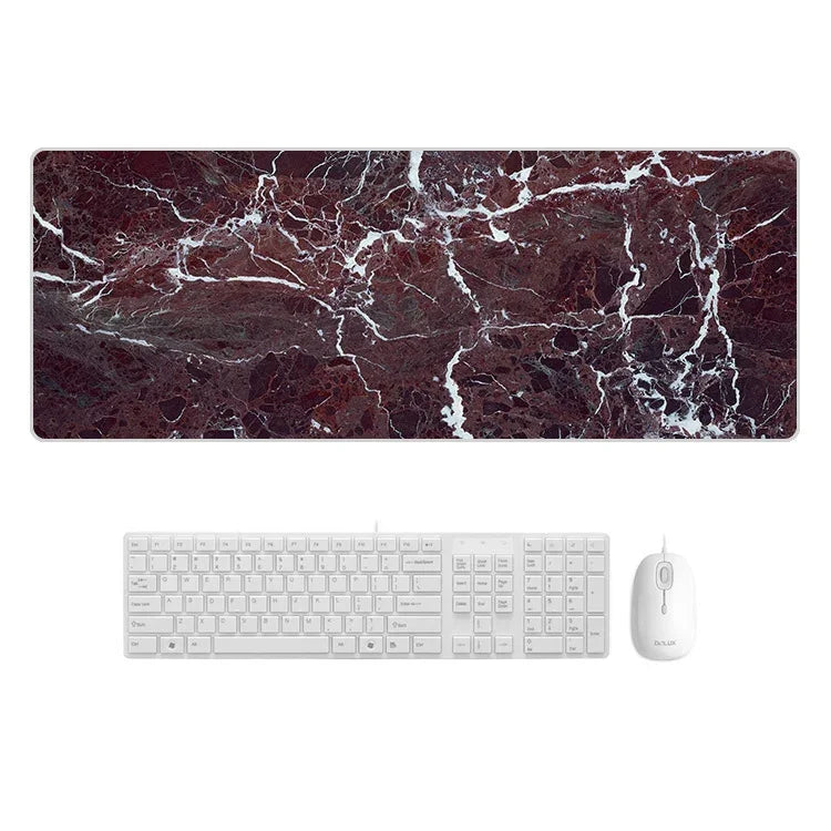 Marbling Wear-Resistant Rubber Mouse Pad, 300x800x4mm, 400x900x2mm, 400x900x3mm
