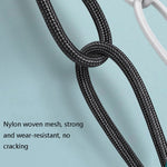 Oatsbasf 03083 휴대용 다기능 마이크로 USB + USB-C / 타입-C + 8핀 3 in 1 충전 케이블, 흰색, 회색, 주황, 녹색