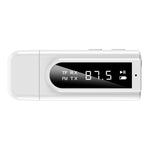 USB 차량용 블루투스 5.0 어댑터 수신기 FM + AUX 오디오 듀얼 출력 스테레오 송신기, K9 화이트