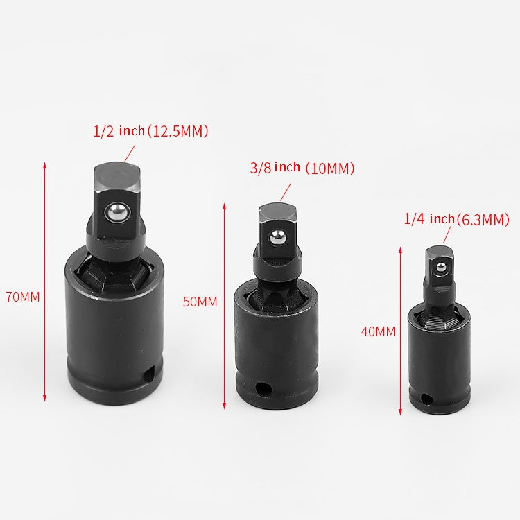 Windurate 유니버설 조인트 커넥터 전동 렌치 소켓 조인트 전기 스티어링 헤드, 규격 : 1/4인치, 1/4인치, 1/2인치, 3/8인치