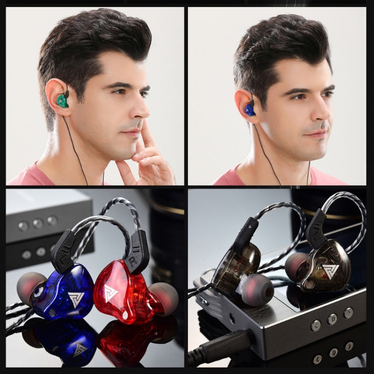 QKZ AK6 2개입 인이어 3.5mm 유선 서브우퍼 스포츠 이어폰, 2쌍