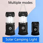5803 태양광 캠핑 램프 야외 LED 비상 휴대용 조명 USB 출력 지원, 태양광 + USB