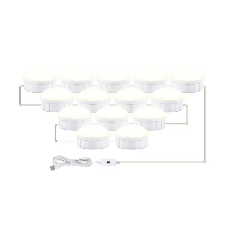 LED 메이크업 거울 조명 뷰티 보조 조명 손 스윕 센서 거울 전면 조명, 2개 전구, 6개 전구, 10개 전구, 14개 전구