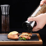 304 스테인리스 스틸 바다 소금 후추 분쇄기 가정용 후추 커피 수동 분쇄 병, 450ml